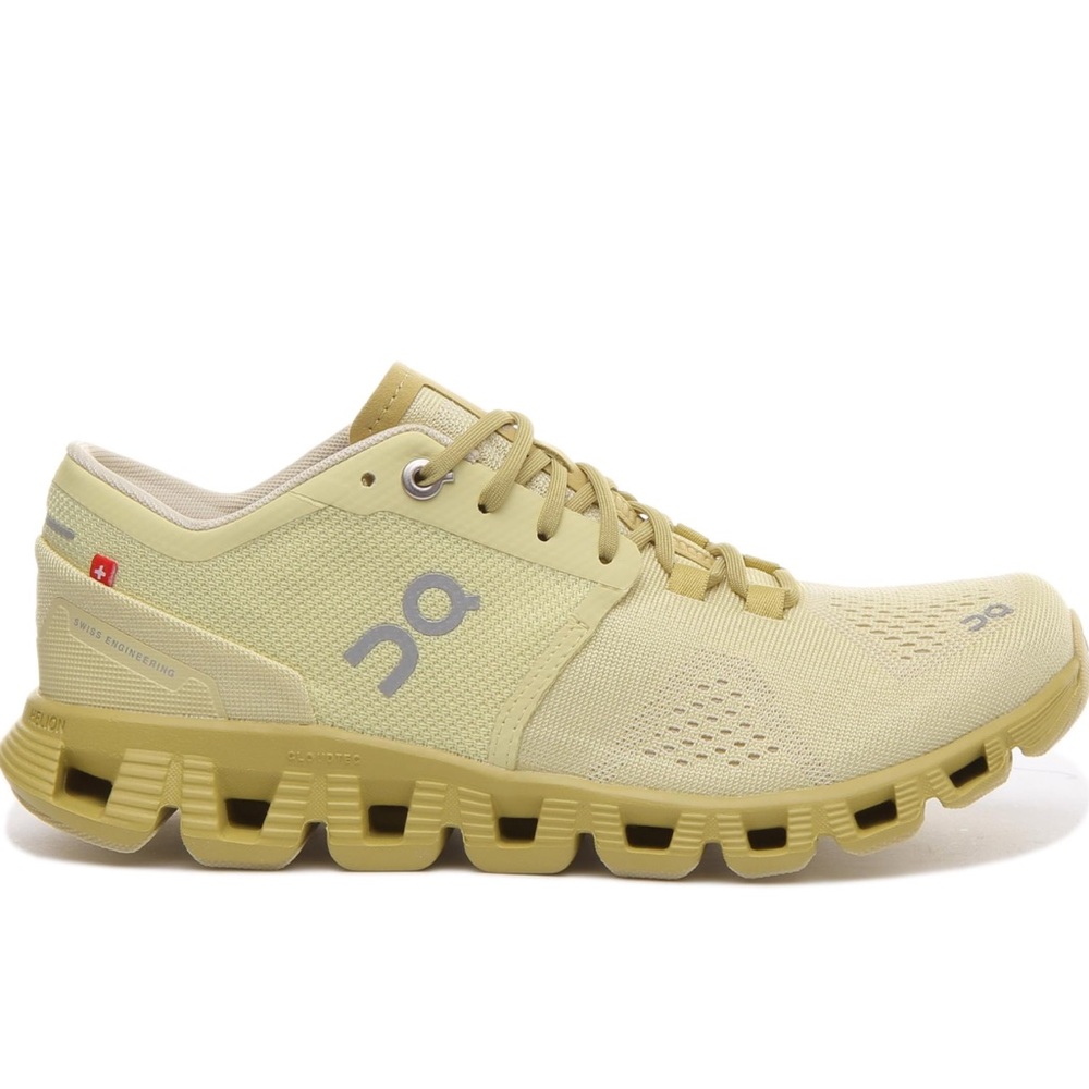 On Running Green Shoes with Helion Cushioning